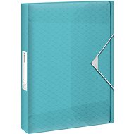 ESSELTE Colour Breeze 40 mm, A4 with elastic band, transparent blue - Document Folder