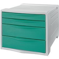 ESSELTE Colour Breeze A4, 4 rekesz, zöld - Fiókos doboz