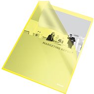 ESSELTE STANDARD L A4, 115 mic, transparent yellow - pack of 25 - Document Folder