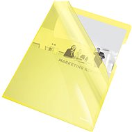ESSELTE PREMIUM L A4, 150 mic, transparent yellow - pack of 25 - Document Folder