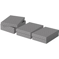 ESSELTE Home size M Low, 26.5 x 10 x 36cm, Grey - Set of 3 - Archive Box