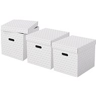 ESSELTE Home Cubic, 32 x 31.5 x 36.5cm, White - Set of 3 pcs - Archive Box