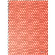 ESSELTE Colour Breeze A4, 80 listů, linkovaný, korálový - Zápisník