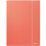 ESSELTE Colour Breeze A4 tri-fold with elastic band, coral - Document Folder