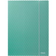 ESSELTE Colour Breeze A4 tri-fold with elastic band, green - Document Folders