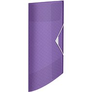 ESSELTE Colour Breeze A4 tri-flap with elastic band, transparent lavender - Document Folder