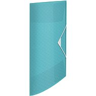 ESSELTE Colour Breeze A4 tri-flap with elastic band, transparent blue - Document Folder