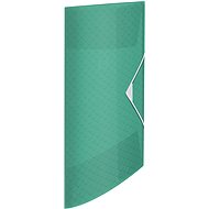 ESSELTE Colour Breeze A4 tri-fold with elastic band, transparent green - Document Folder