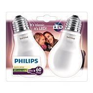 Philips LED Classic 7-60 W, E27, 2700 K, Mliečna, súprava 2 ks - LED žiarovka