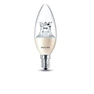 Philips LED Candle 4-25W, E14 2200-2700K WarmGlow, Clear, Dimmable - LED Bulb