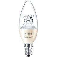 Philips LED Sviečka 6-40W, E14, 2200-2700K WarmGlow, číra, stmievateľná - LED žiarovka