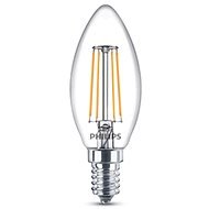 Philips LEDClassic Filament Retro Candle 4-40W, E14, 2700K, Clear - LED Bulb
