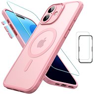 ESR Classic Pro Case (HaloLock) Set, Compatible with iPhone 16 Plus, Frosted Frosted Pink - Phone Cover