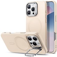 ESR Cloud Soft Case with Stash Stand (HaloLock), Compatible with iPhone 16 Pro, Light Tan - Phone Cover