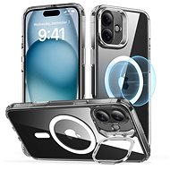 ESR Classic Hybrid Case with Stash Stand (HaloLock), Compatible with iPhone 16, Clear - Phone Cover