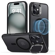 ESR Classic Hybrid Case with Stash Stand (HaloLock), Compatible with iPhone 16, Frosted Black - Phone Cover