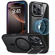 ESR Classic Hybrid Case with Stash Stand (HaloLock), Compatible with iPhone 16 Pro Max, Clear Black - Phone Cover