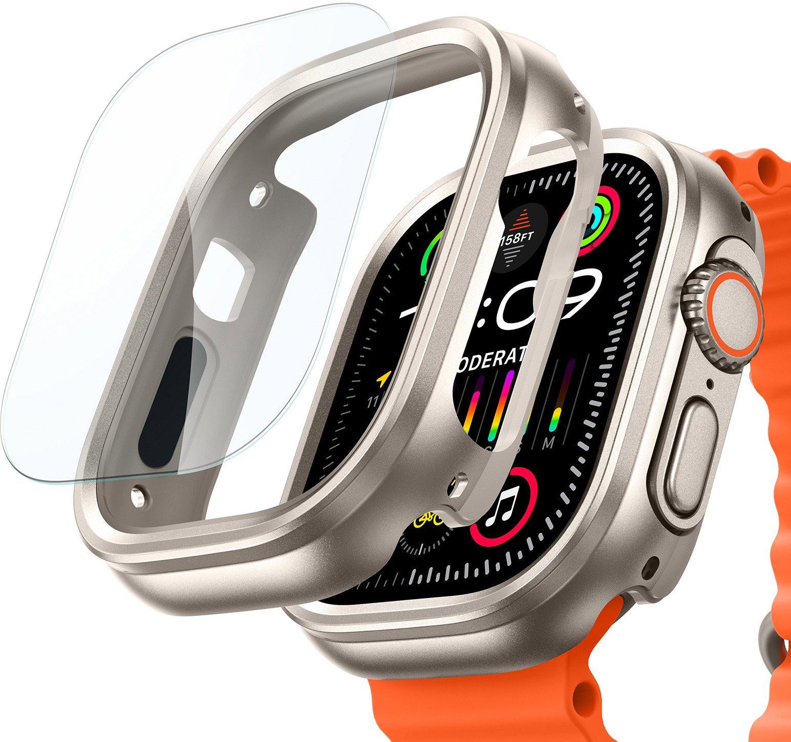 ESR Armorite Screen Protector Set For Apple Watch Ultra - Glass Screen Protector
