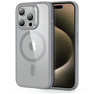 ESR Classic Hybrid Case (HaloLock), Compatible with iPhone 15 Pro, Clear Grey - Phone Cover