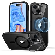 ESR Classic Hybrid Case with Stash Stand (HaloLock), Compatible with iPhone 15, Clear Black - Phone Cover