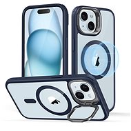 ESR Classic Hybrid Case with Stash Stand (HaloLock), Compatible with iPhone 15 Plus, Clear Dark Blue - Phone Cover