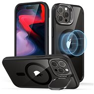 ESR Classic Hybrid Case with Stash Stand (HaloLock), Compatible with iPhone 15 Pro Max, Clear Black - Phone Cover