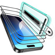 ESR Tempered-Glass Screen Protector, Compatible with iPhone 16 Plus, 3 Pack - Glass Screen Protector