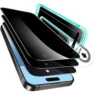 ESR Privacy Screen Protector, Compatible with iPhone 16 Pro, 3 Pack - Glass Screen Protector