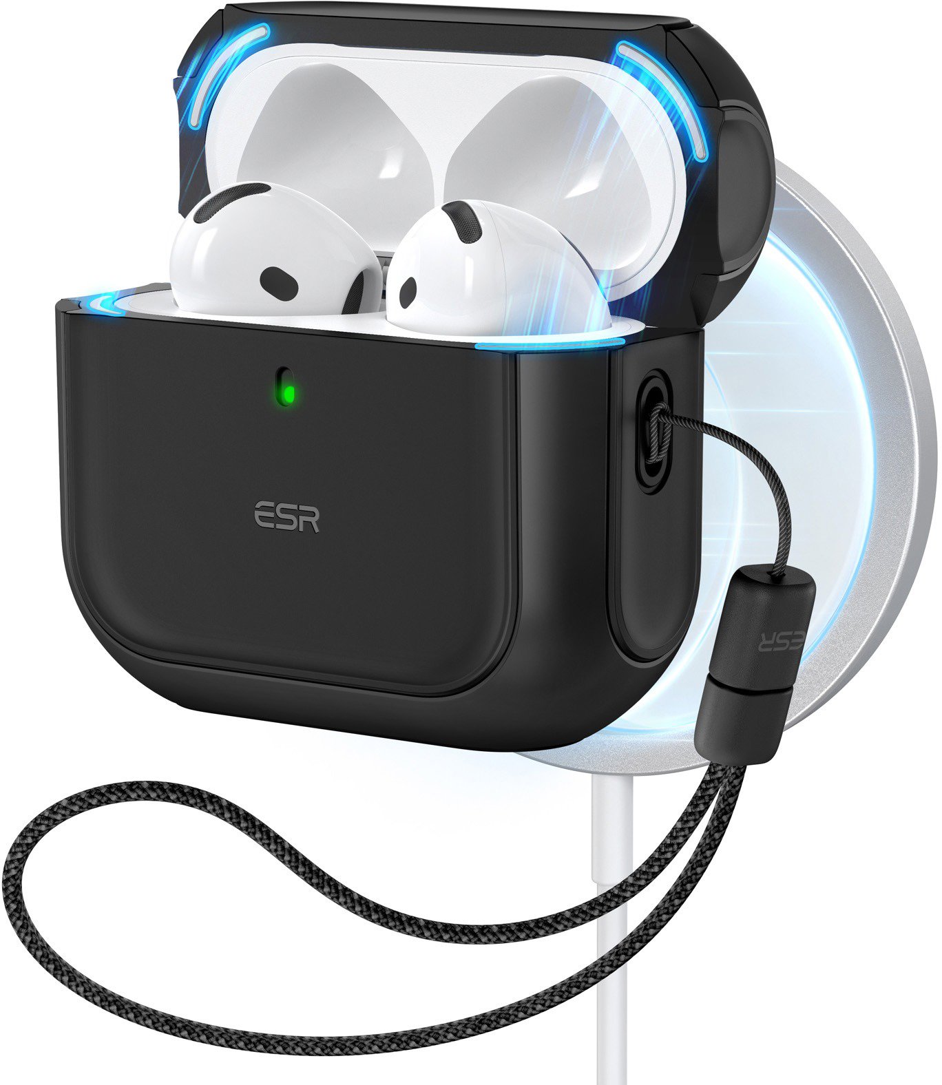 ESR Orbit Hybrid Case (HaloLock) AirPods 4 Black - Headphone Case