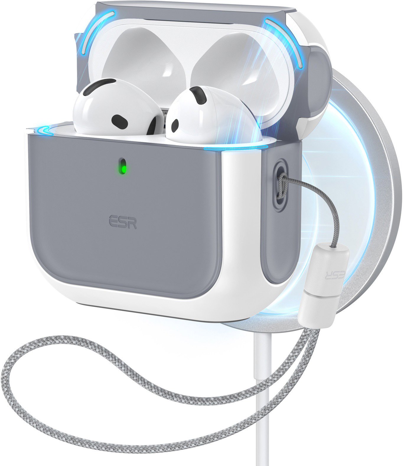 ESR Orbit Hybrid Case (HaloLock) AirPods 4 White - Headphone Case