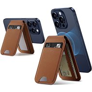 ESR HaloLock Vegan Leather Wallet Stand - Tan Suede -  MagSafe Wallet