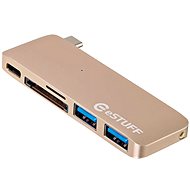 eSTUFF USB Type-C (USB-C) Slot-in Hub Gold - Docking Station