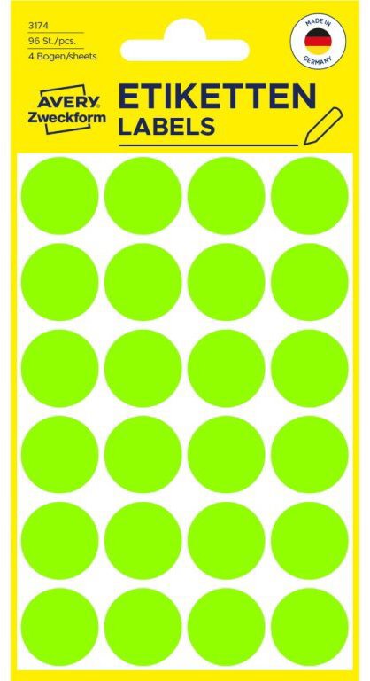 Avery Zweckform 3174 Round Marking Labels - Labels