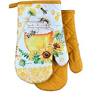 Euromat Kitchen mitt with magnet and loop, 2 pcs, Honey yellow - Work Gloves