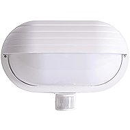 Eurakles Outdoor wall lamp IP44 E27 60 W white with motion sensor - Wall Lamp