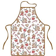 Euromat kitchen apron, Christmas gingerbread biscuits, brown - Apron