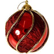 EverGreen retro gömb,átm. 8 cm, piros - Karácsonyi díszítés