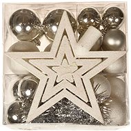 EverGreen Ball 28 pcs + chain + tip, white-silver - Christmas Ornaments