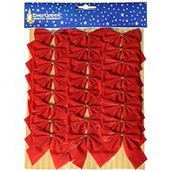 EverGreen Velvet Bows x 24, 5.5 x 5.5cm, Red - Christmas Ornaments