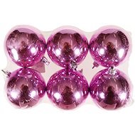 EverGreen® Guľa vysoký lesk ×6 ks, priemer 5 cm, farba ružová - Vianočné ozdoby