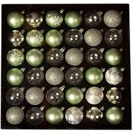 EverGreen® Guľa ×36 ks, LUX sada, priemer 5 cm, farba pistáciová - Vianočné ozdoby