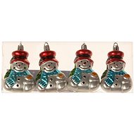 EverGreen® Snowman x 4 pcs, painted, 7.5 cm - Christmas Ornaments