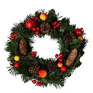 EverGreen® Decorated wreath, diameter 30 cm, colour green-red - Christmas Ornaments