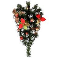 EverGreen® Záves dekorovaný, výška 45 cm, farba červeno-zlatá - Vianočné ozdoby