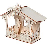 EverGreen® Nativity scene wooden kit, width 25 cm, colour natural - Christmas Decoration