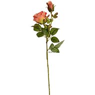 EverGreen Rose x 2, Height of 71cm, Colour Orange - Artificial Flower