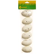 EverGreen Speckled egg x 6, height 6 cm, colour white - Easter Decoration