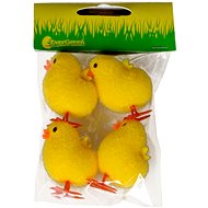 EverGreen Chicken x 4 pcs, height 5 cm, colour yellow - Easter Decoration