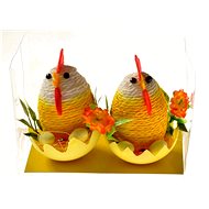 EverGreen Chicken with chicks x 2 pcs, PVC Box, multicoloured - Easter Decoration
