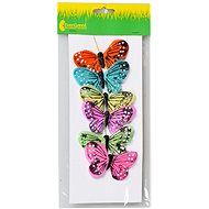 EverGreen Butterfly x 6 pcs, 8 x 5 cm, multicoloured - Easter Decoration